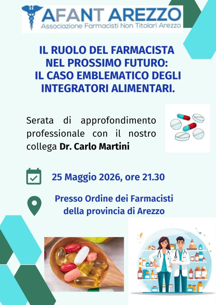 IL RUOLO DEL FARMACISTA NEL PROSSIMO FUTURO: IL CASO EMBLEMATICO DEGLI INTEGRATORI ALIMENTARI.